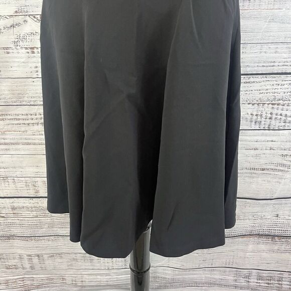 Studio & Co Skirt size 6 Black Knee Flared A Line Modest Stretch Career Church - Picture 5 of 9